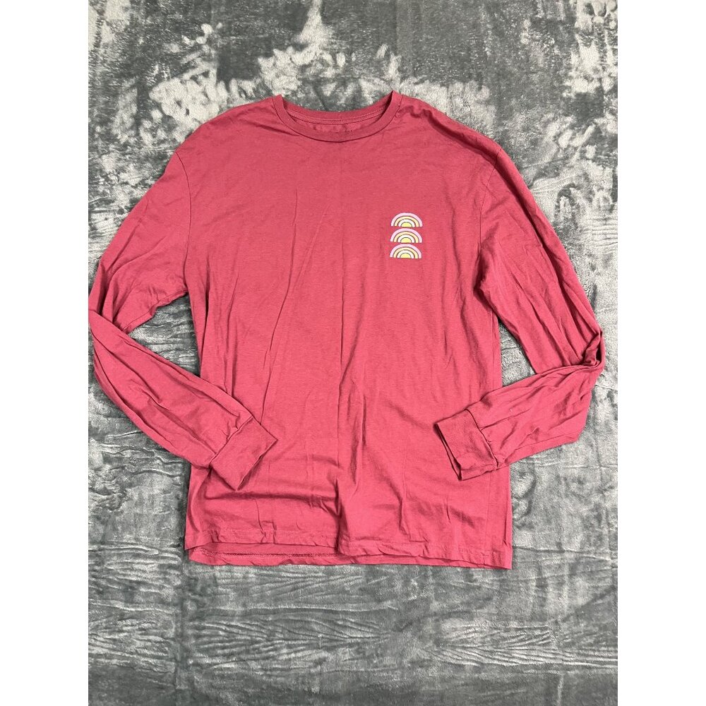 Pacsun Radiate Positivity Long Sleeve Shirt XL Unisex Pink Rainbow Graphic